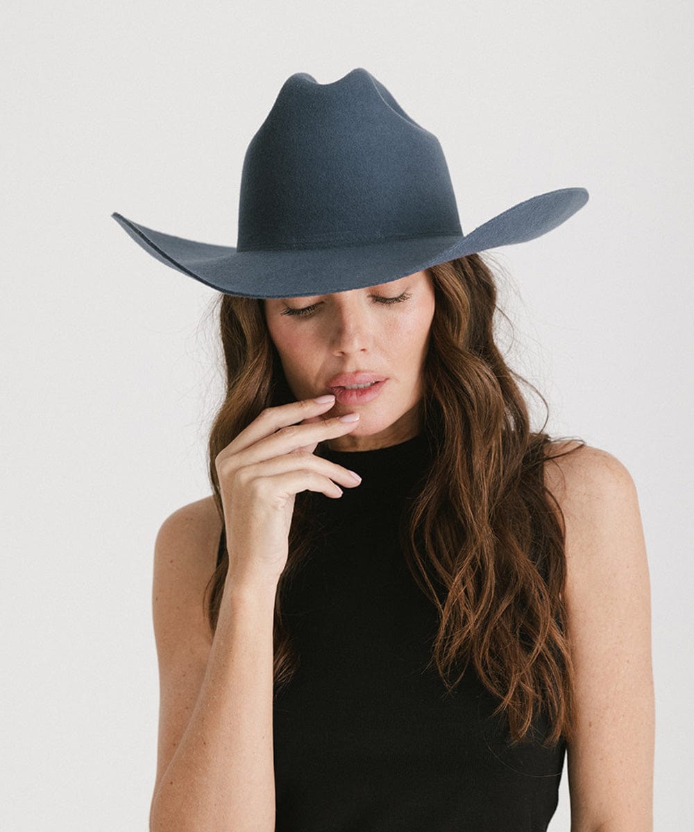 GIGI PIP Teddy Cattleman Cowboy Hat — flat-lay composition