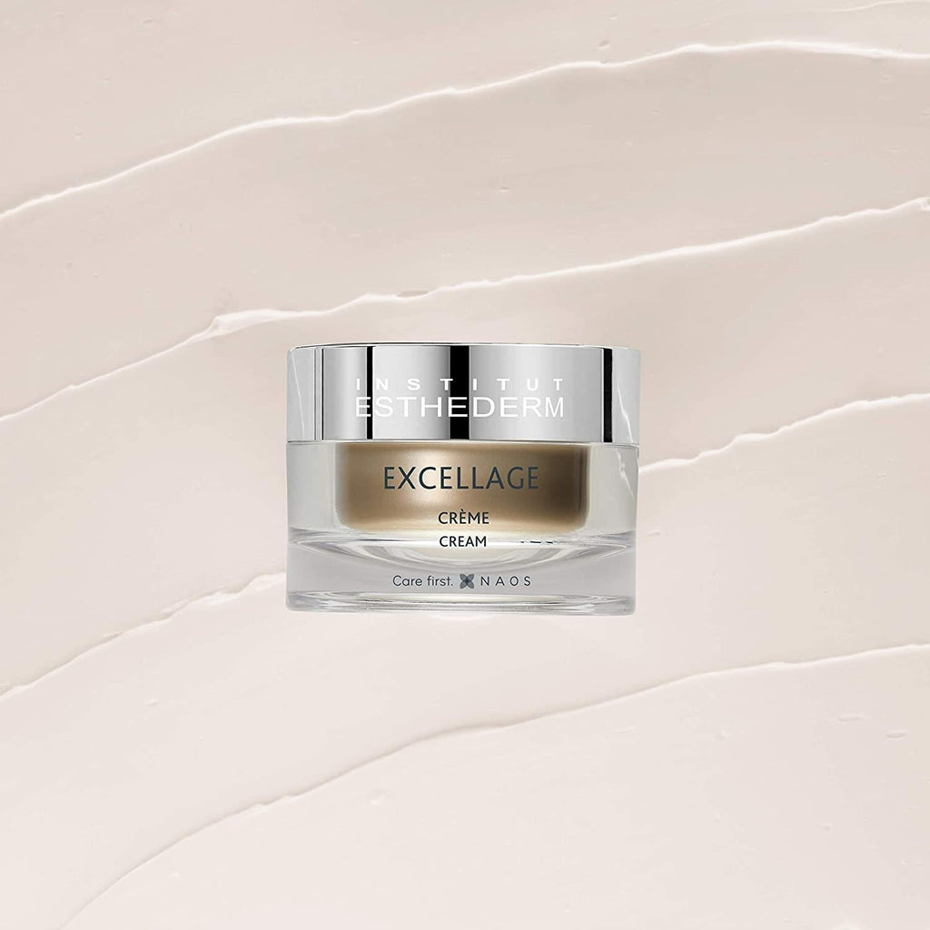 Institut Esthederm Excellage Cream - Anti-Aging Face Moisturizer with Omega 3-6-9 & Hyaluronic Acid