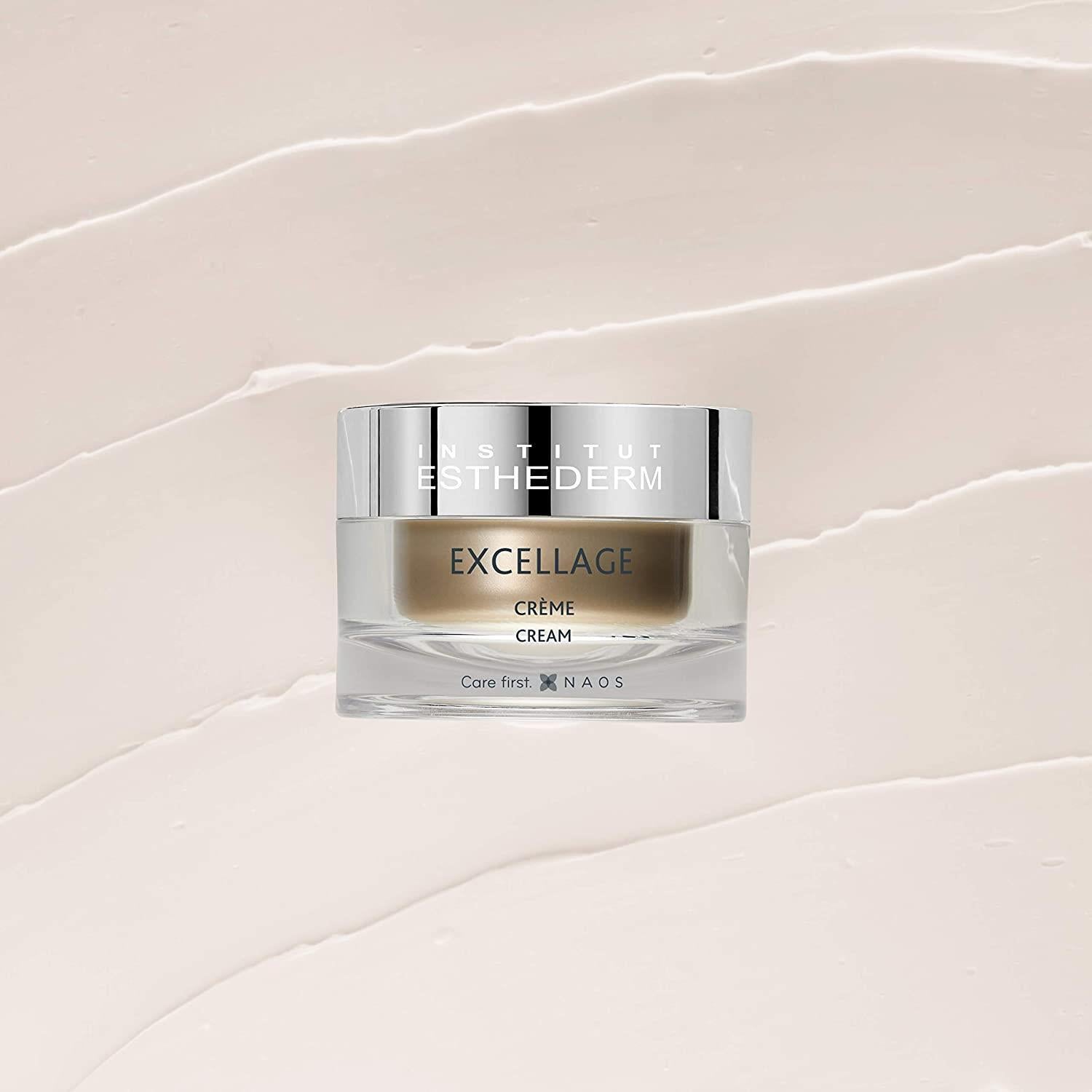 Institut Esthederm Excellage Cream - Anti-Aging Face Moisturizer with Omega 3-6-9 & Hyaluronic Acid