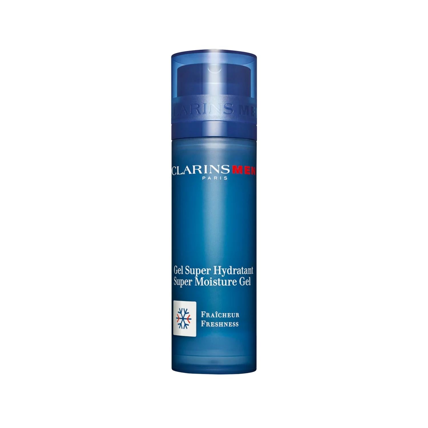 Clarins Men Super Moisture Gel: Hydrating Facial Moisturizer for Men - Intense Hydration, Fast Absorption, 50ml