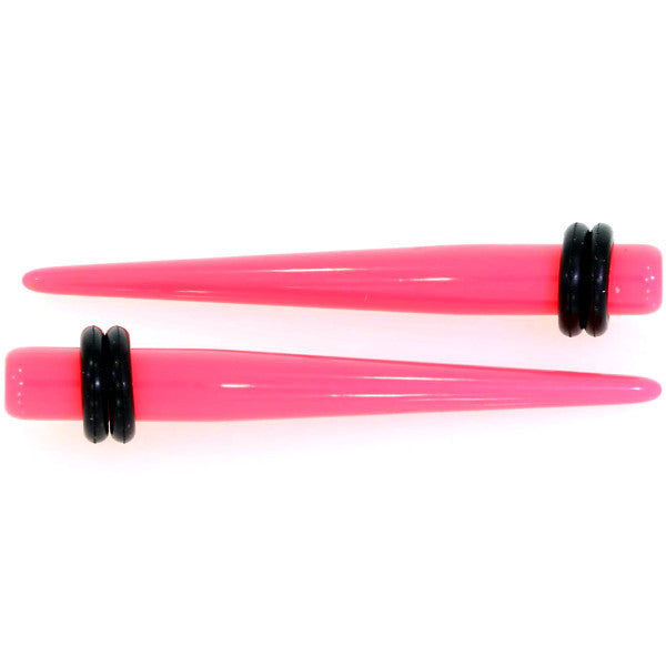 BodyCandy 14G to 00G 18 Piece Ear Stretching Kit in Pink Acrylic Set — lifestyle context