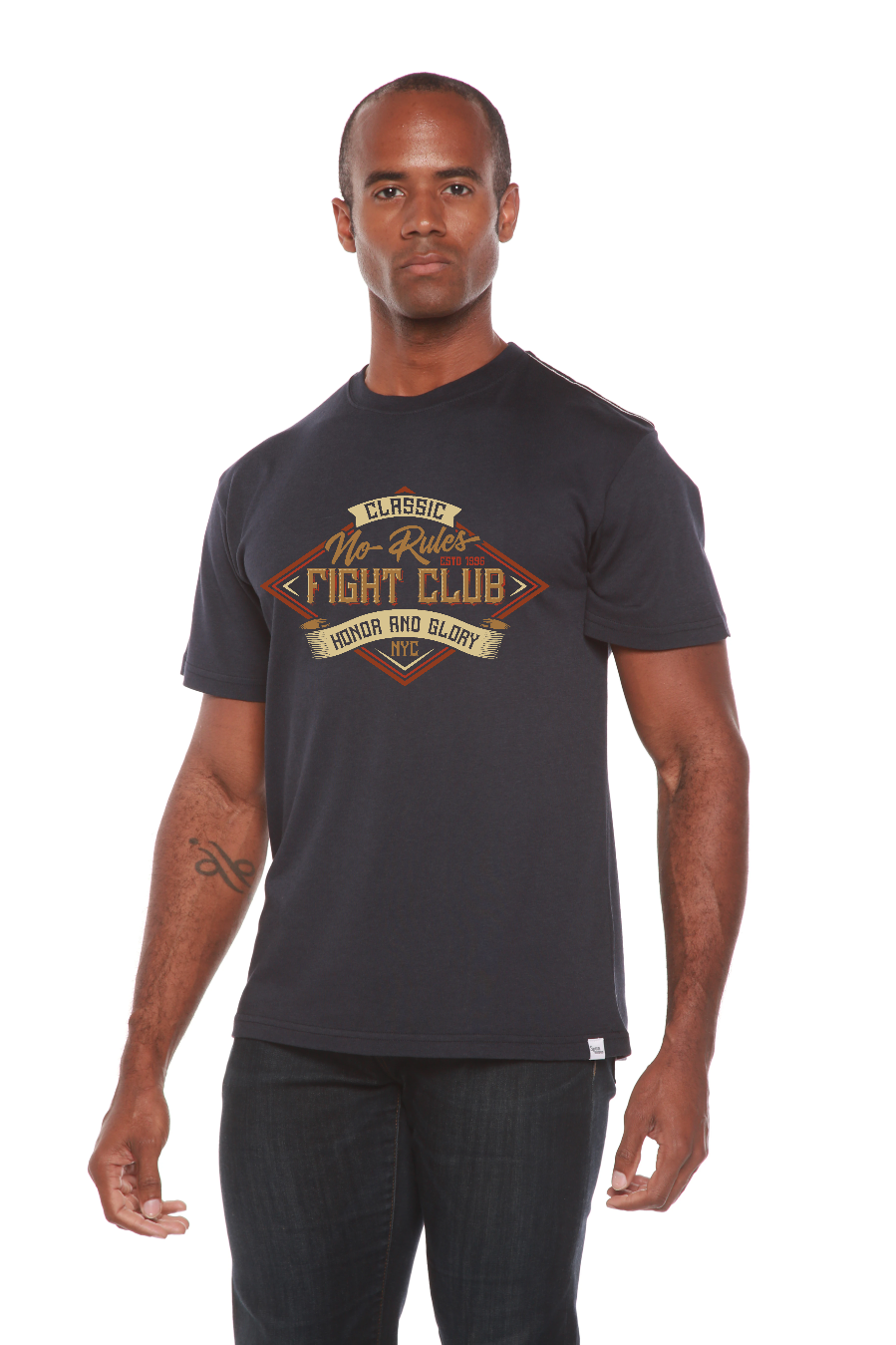 Spun Bamboo Fight Club Men's Bamboo Viscose/Organic Cotton Short Sleeve Graphic T-Shirt — lifestyle context