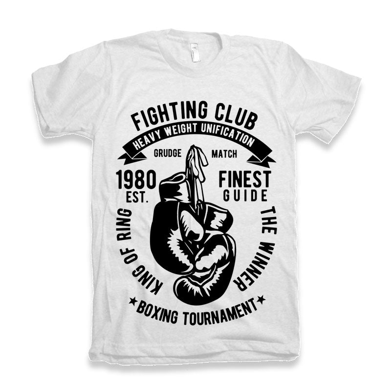 Spun Bamboo Fighting Club Men's Bamboo Viscose/Organic Cotton Short Sleeve Graphic T-Shirt — detail close-up