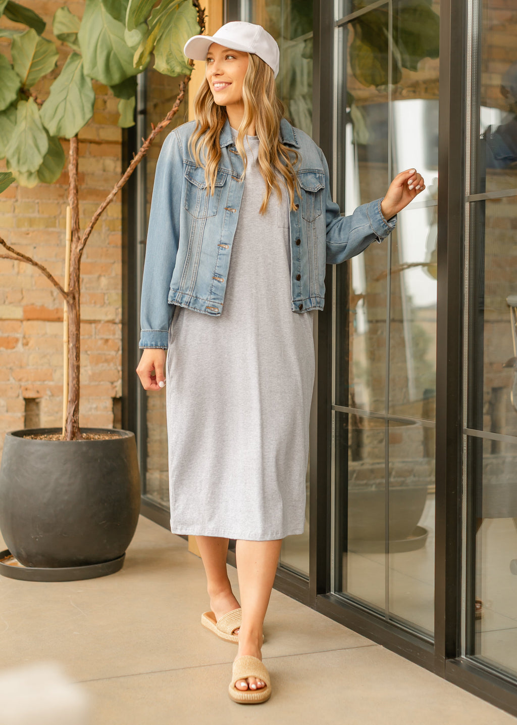 Inherit Co. Finley T-shirt Midi Dress — main product shot