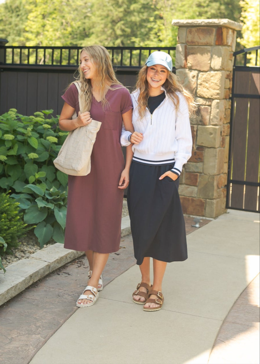 Inherit Co. Finley T-shirt Midi Dress — color detail