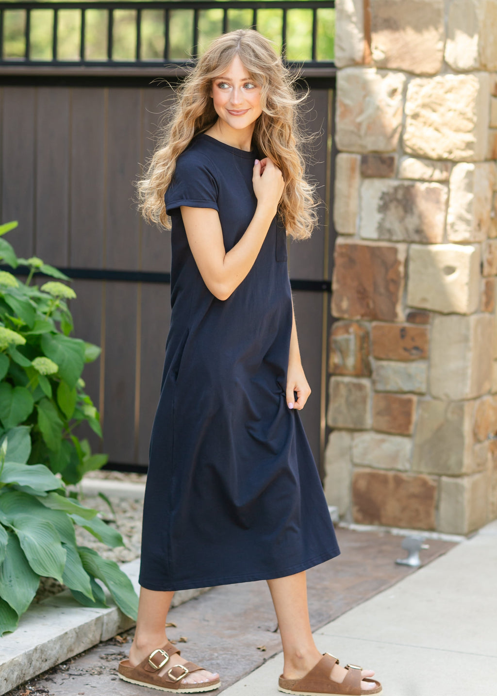 Inherit Co. Finley T-shirt Midi Dress — lifestyle context