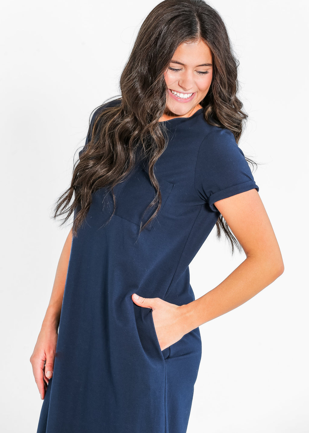 Inherit Co. Finley T-shirt Midi Dress — fabric or material detail