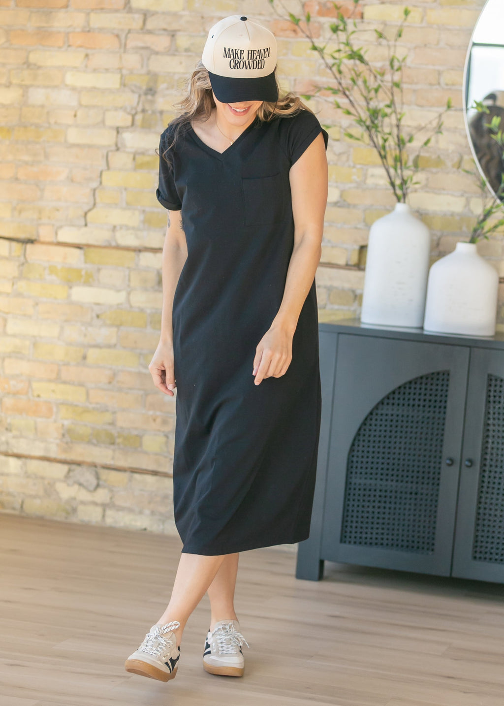Inherit Co. Finley V-neck T-shirt Dress — main product shot