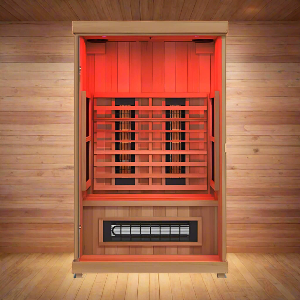 Finnmark FD-2 Full-Spectrum 2-Person Home Infrared Sauna With Built-In LCD Touchscreen Controller [FD-KN002] (SAK94731) – SAK