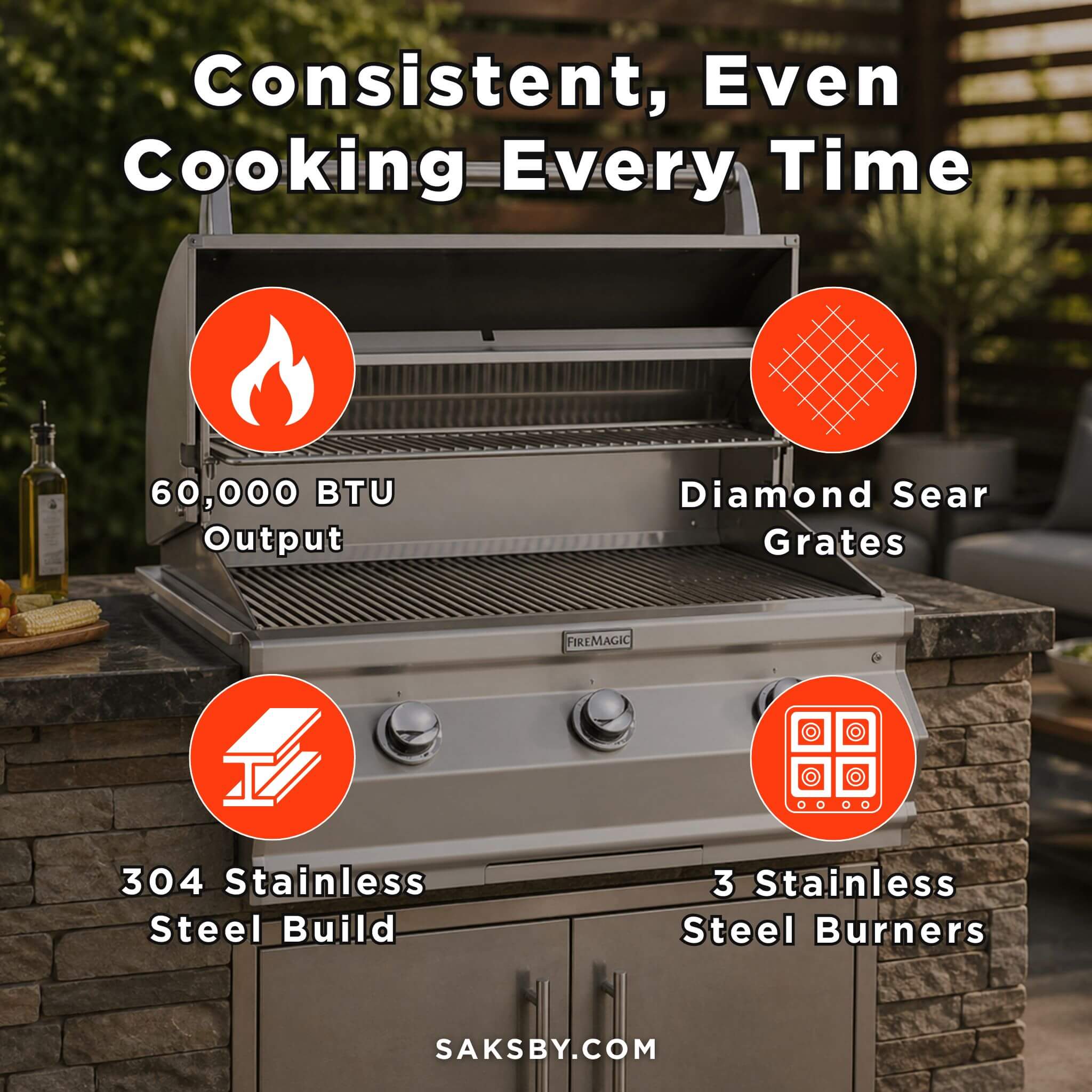 Fire Magic Choice Multi-User Built-In Grill With Analog Thermometer, 30" [CM540I-RT1N/P] (SAK91748) – SAKSBY WHOLESALE, view 