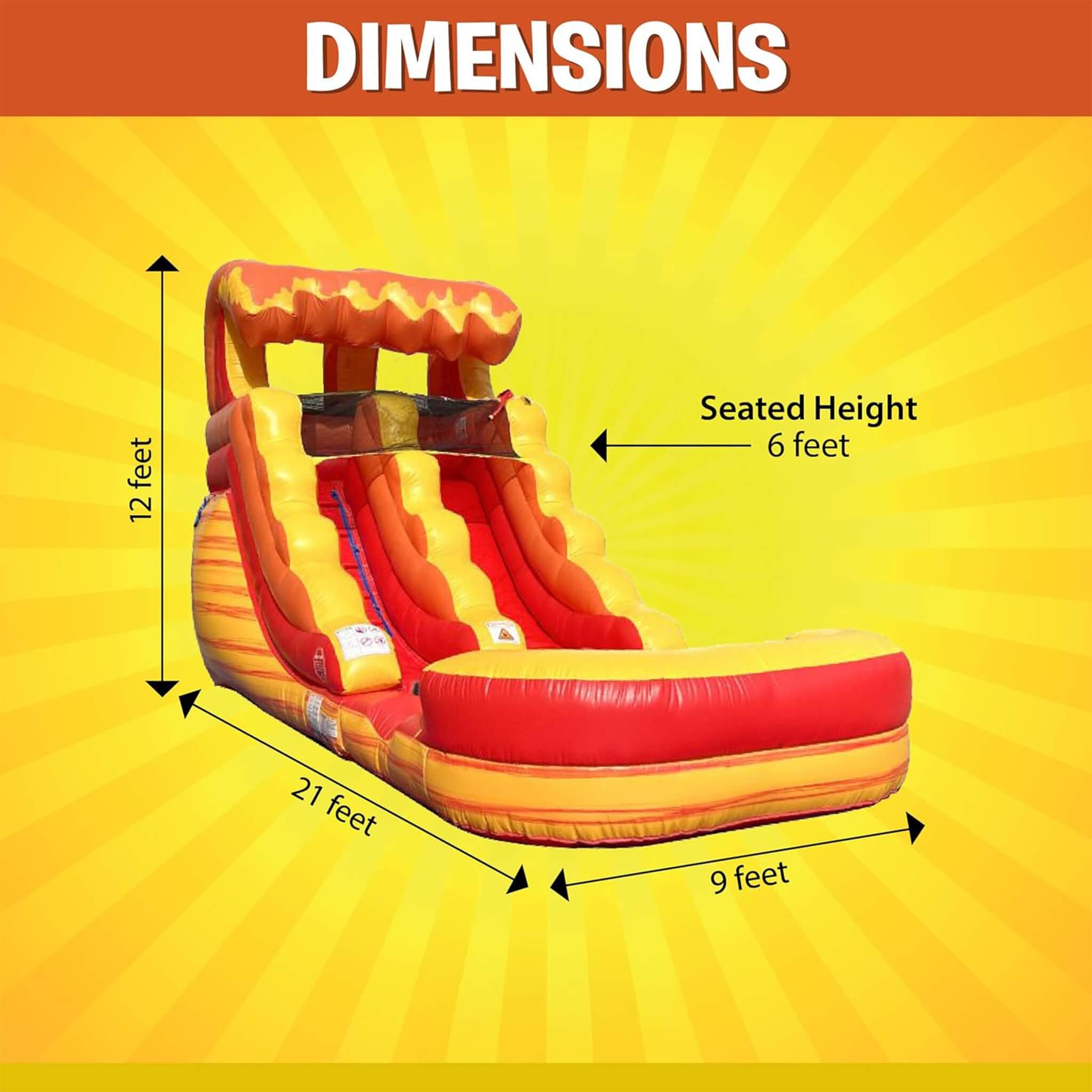 Large Fire Marble Inflatable Water Slide With Pool And Blower (SAK34567) – SAKSBY WHOLESALE, view 12