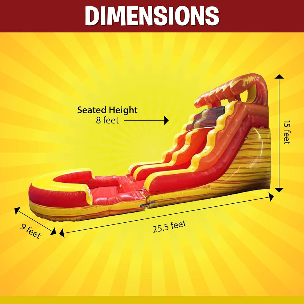 Large Fire Marble Inflatable Water Slide With Pool And Blower (SAK34567) – SAKSBY WHOLESALE, view 13