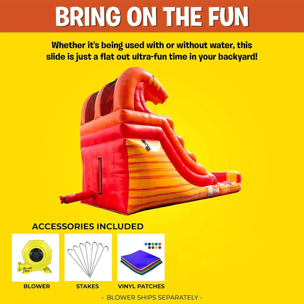 Large Fire Marble Inflatable Water Slide With Pool And Blower (SAK34567) – SAKSBY WHOLESALE, view 5