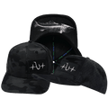 The Heartbeat Brand Fishing Baseball Hat — Black Camo — main product shot