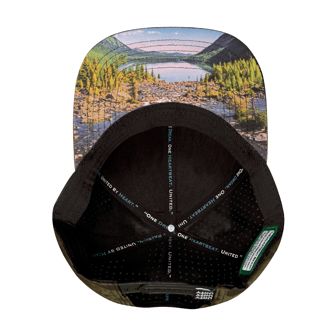 The Heartbeat Brand Fishing Hat - Baseball Hat Fit - Tan Camo - Laser Mesh — alternative angle
