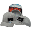 The Heartbeat Brand Fishing Hat - Baseball Hat Fit - Heather Gray / Gray - Trucker Mesh — main product shot
