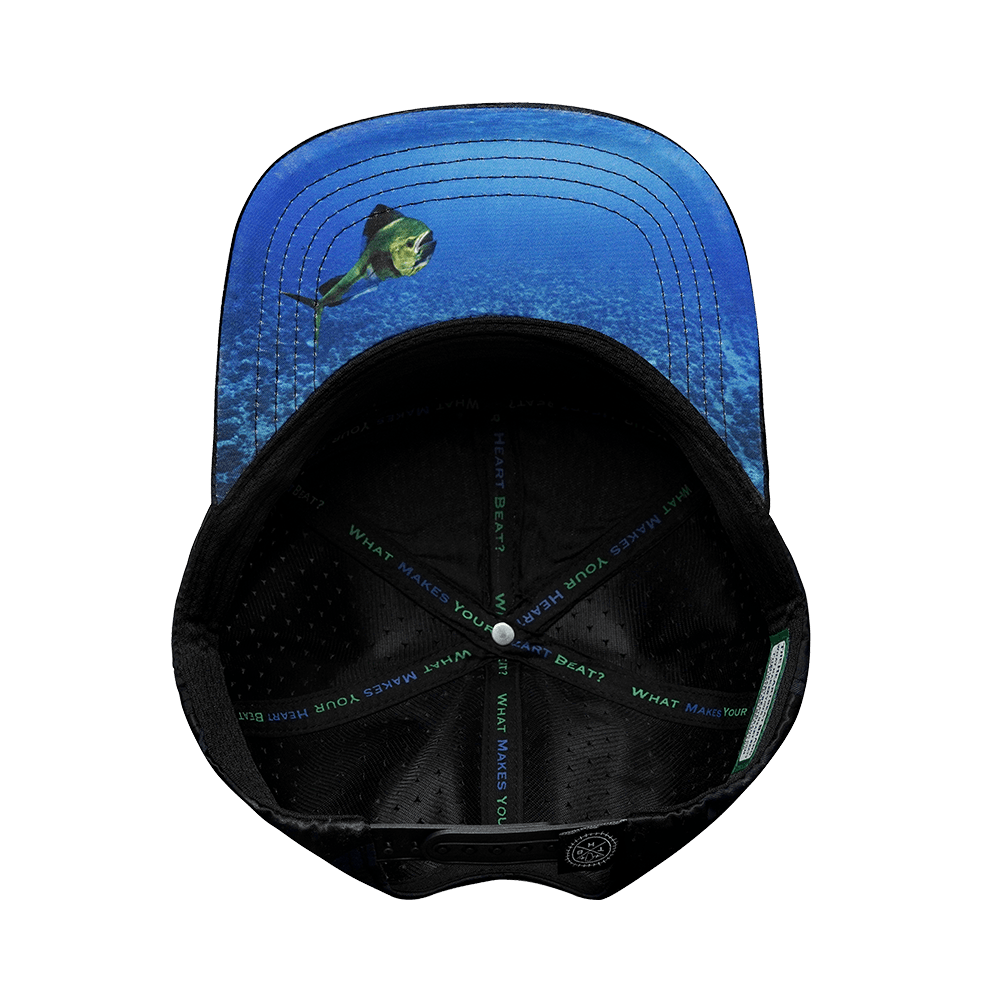 Fishing Hat - Flat Bill - Navy Blue Camo - Laser Mesh