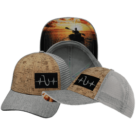Fishing Hat - Low Profile - Cork - Heather Gray - Trucker Mesh