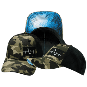 Fishing Low Profile Hat — Ponytail / Light Camo / Black
