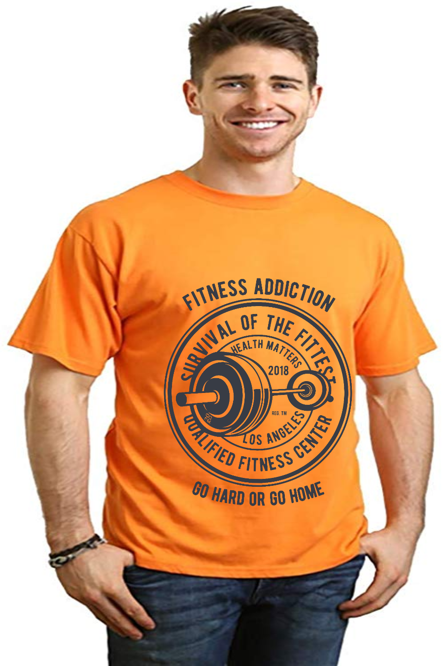 Spun Bamboo Fitness Addiction Men's Bamboo Viscose/Organic Cotton Short Sleeve Graphic T-Shirt — packaging