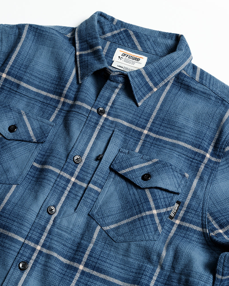 Off The Grid Surplus Destroyer Flannel - Pale Blue — packaging