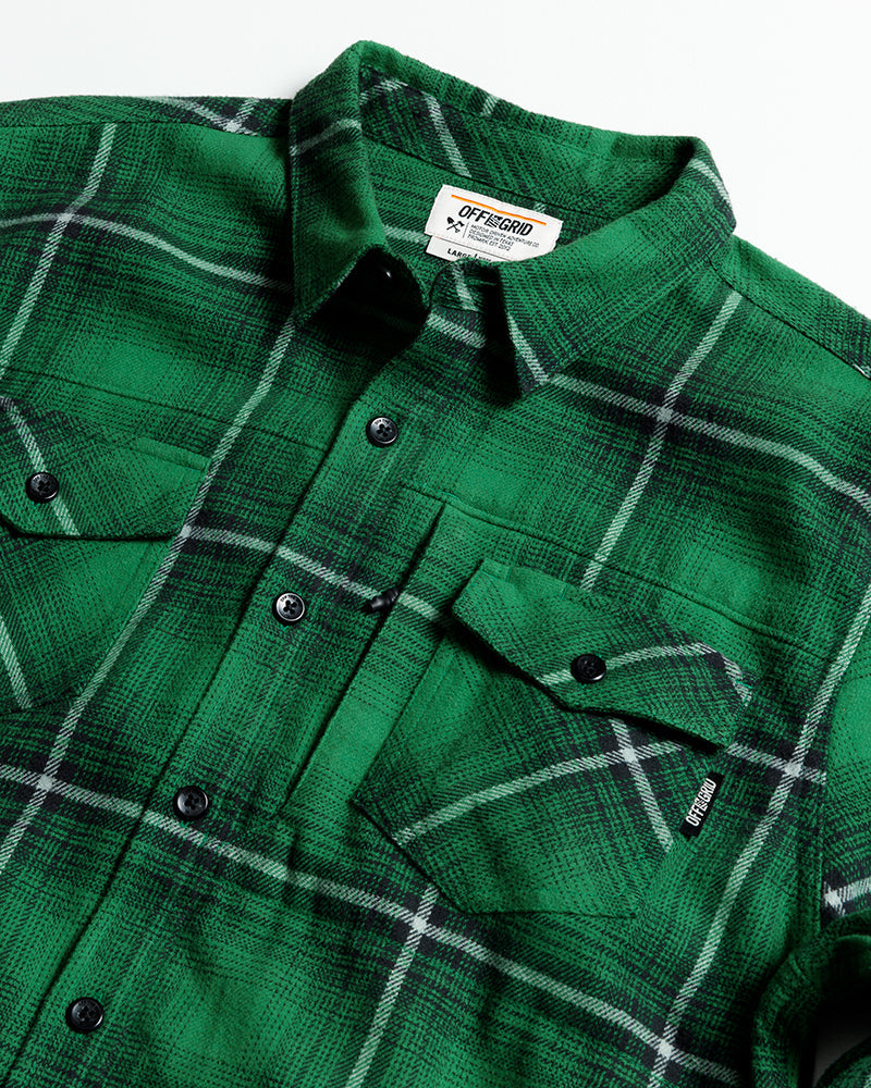 Off The Grid Surplus Destroyer Flannel - Fairway — in-use photo