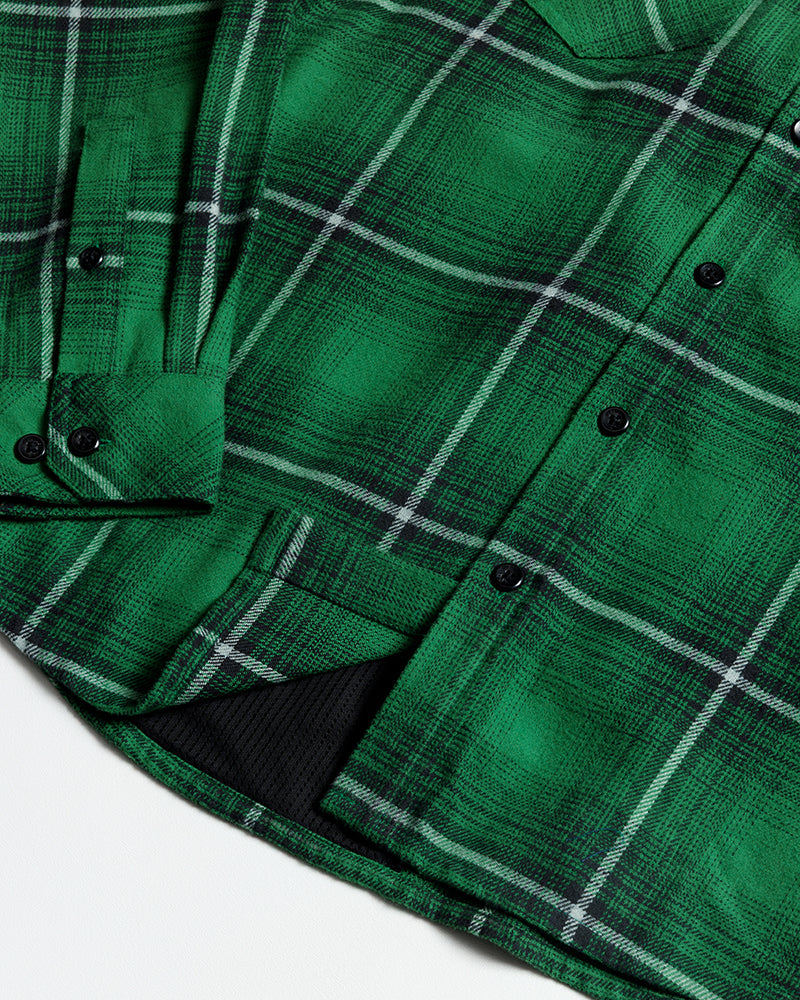 Off The Grid Surplus Destroyer Flannel - Fairway — color detail