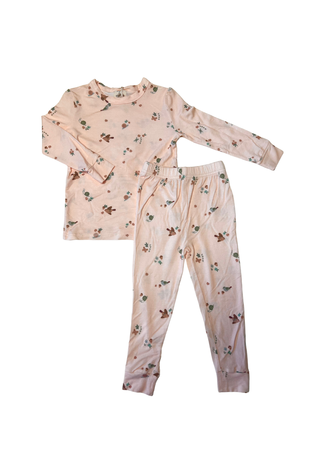 Dear Hayden Toddler Modal Pajama Set in Birds — lifestyle worn / used context