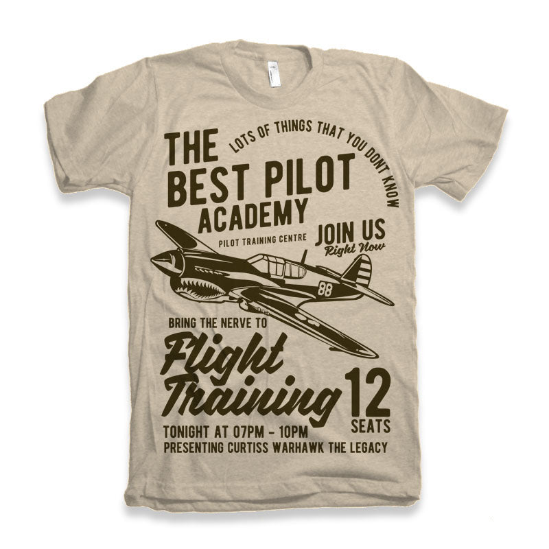 Spun Bamboo Flight Training Men's Bamboo Viscose/Organic Cotton Short Sleeve Graphic T-Shirt — detail close-up