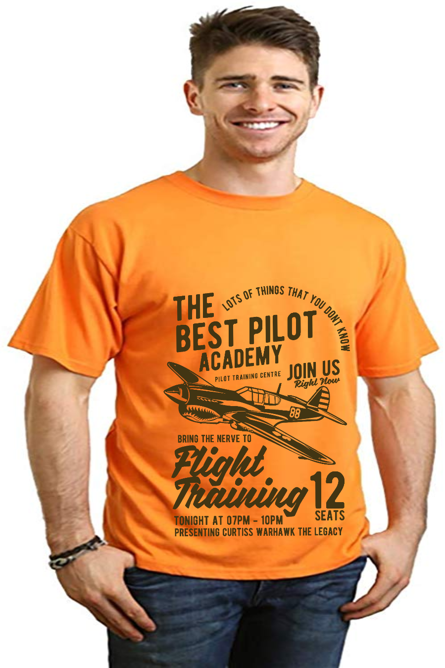 Spun Bamboo Flight Training Men's Bamboo Viscose/Organic Cotton Short Sleeve Graphic T-Shirt — packaging