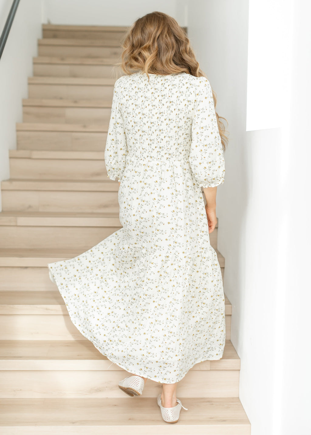 Inherit Co. Flora Smocked Midi Dress — comparison shot