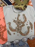 Wild Junkie Floral Horseshoe Graphic Tee - Bay — main product shot