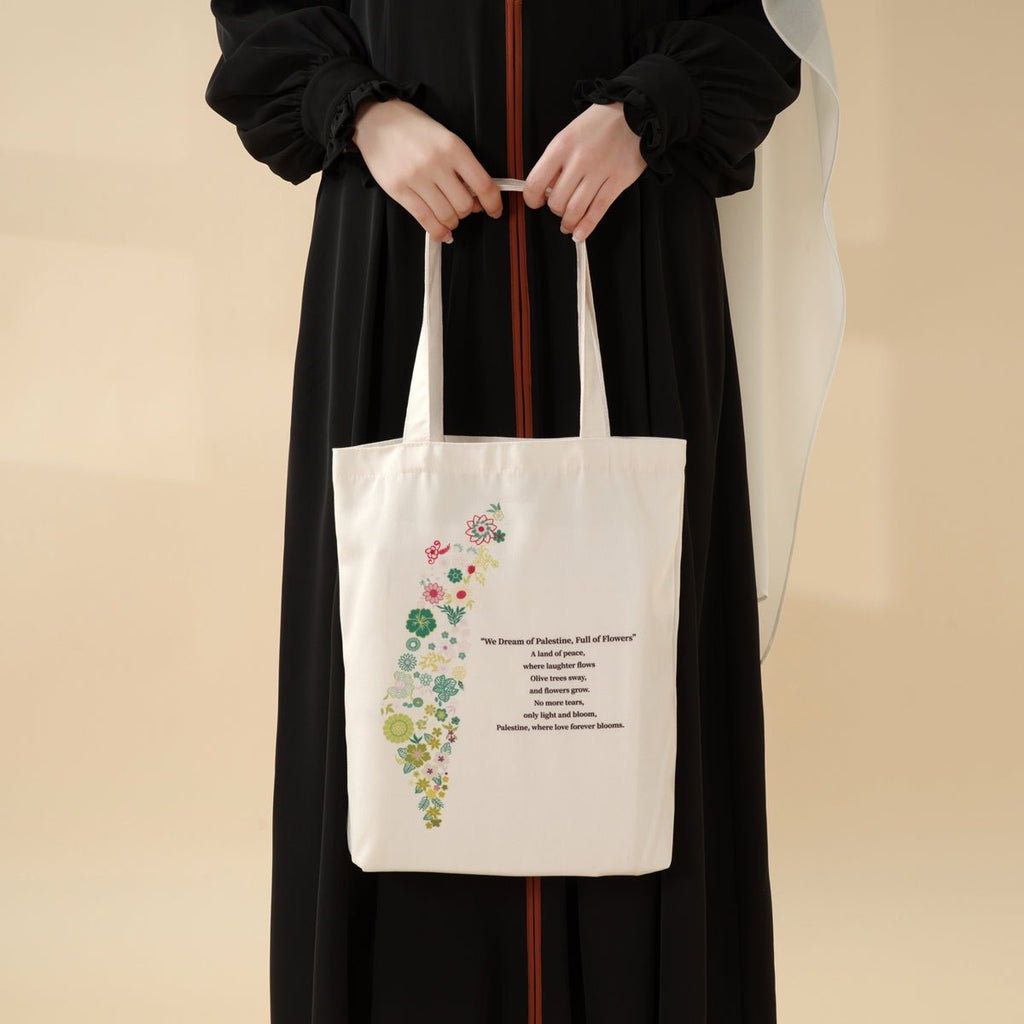 Mariam's Collection Floral Palestine Tote Bag – Love Forever Blooms (MAC236) — product category context