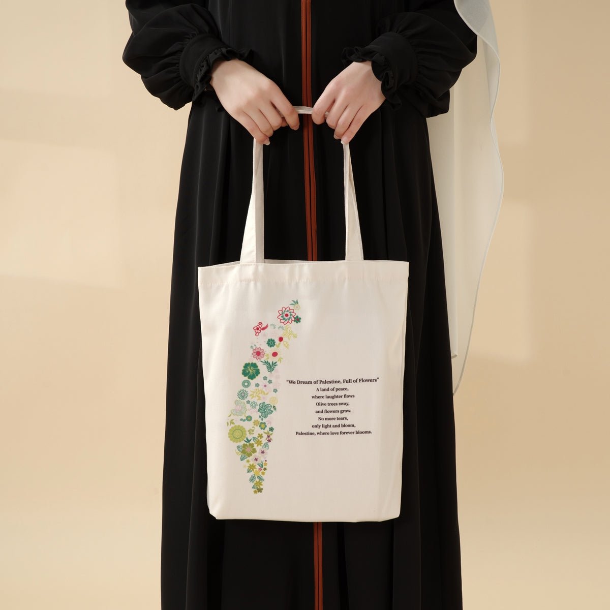 Mariam's Collection Floral Palestine Tote Bag – Love Forever Blooms (MAC236) — product category context
