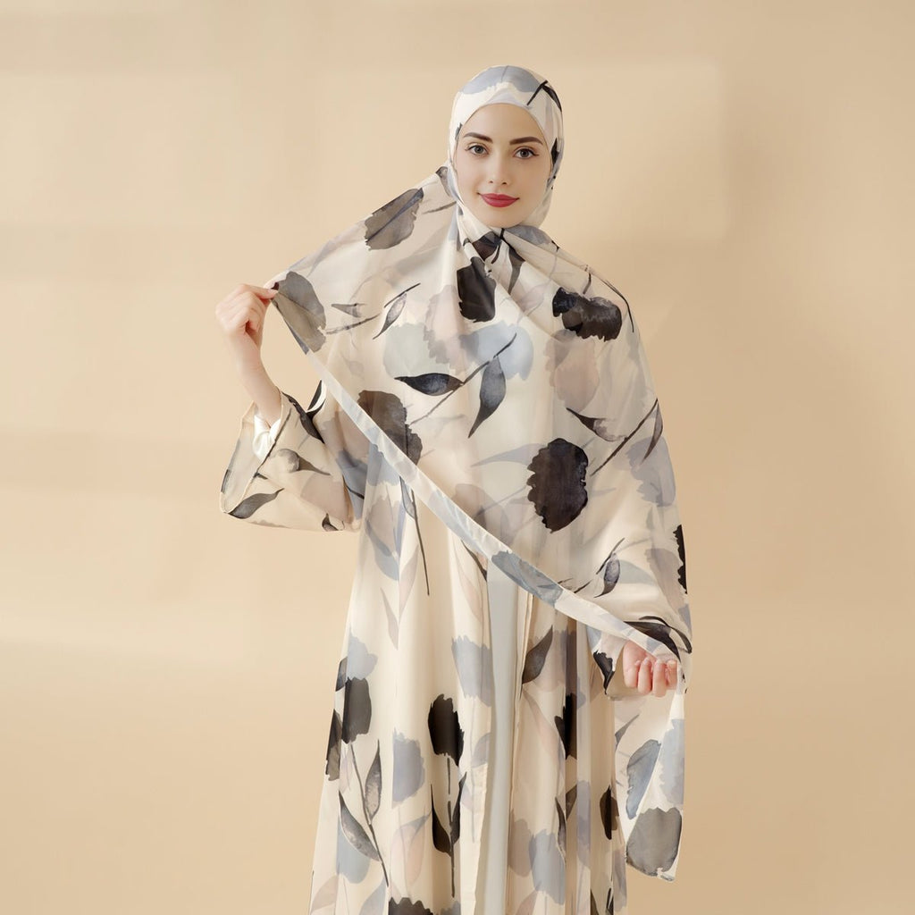 Mariam's Collection Floral Pattern Open Abaya | 2-Piece Set Lightweight Printed Open Abaya (MOA124) — product category context