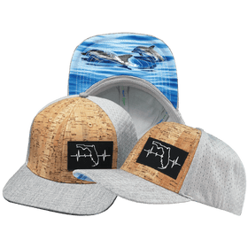 Florida Hat - Baseball Hat Fit - Cork - Heather Gray / Gray - Jersey Mesh