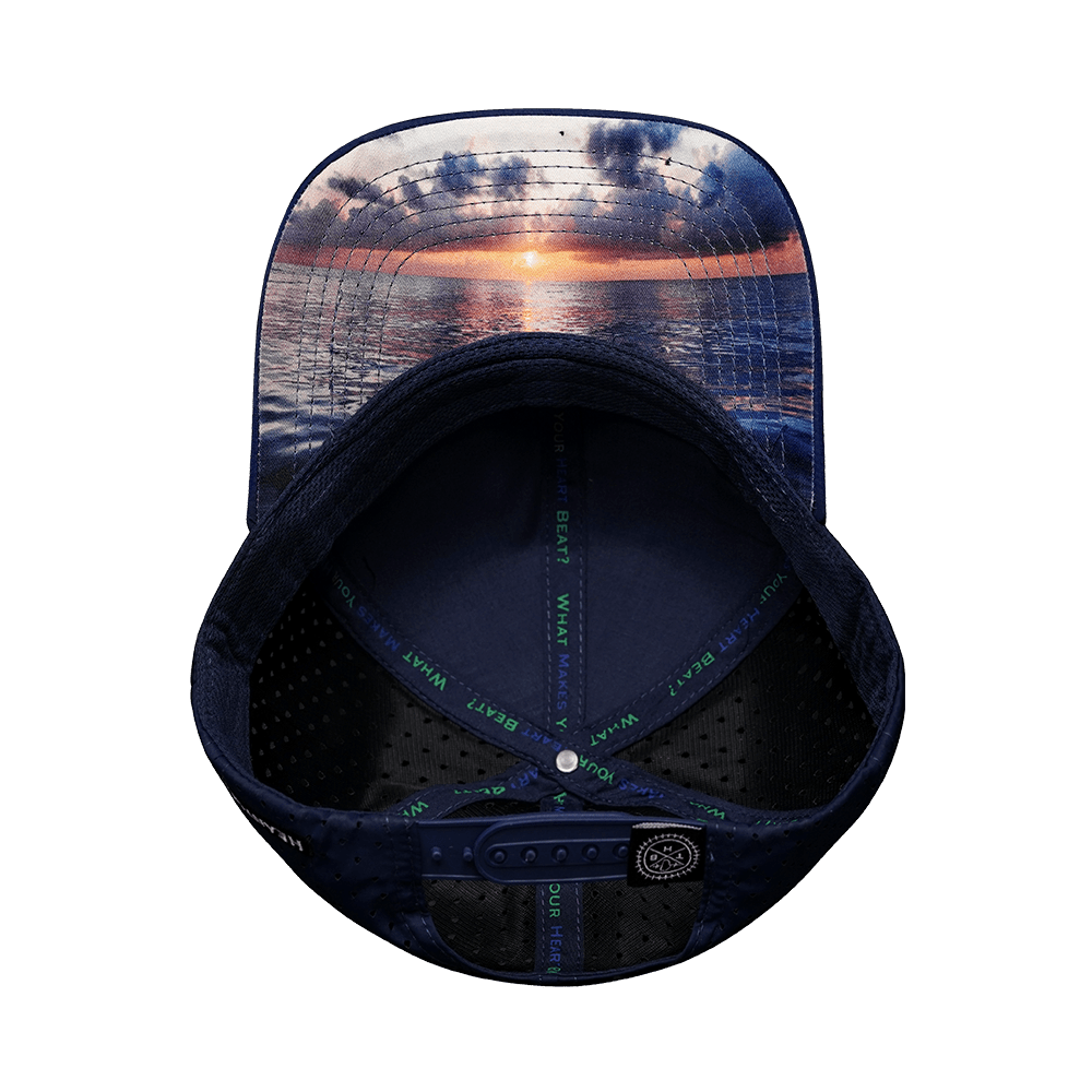 The Heartbeat Brand Florida Hat - Baseball Hat Fit - Dark Blue - Laser Mesh — alternative angle