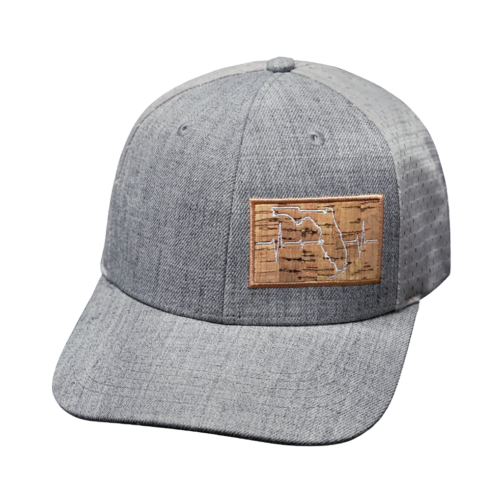 Florida Hat - Baseball Hat Fit - Heather Gray / Gray - Jersey Mesh