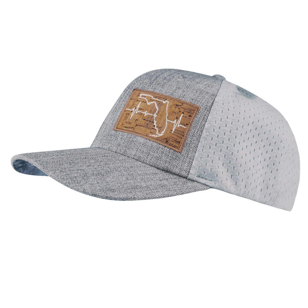 Florida Hat - Baseball Hat Fit - Heather Gray / Gray - Jersey Mesh