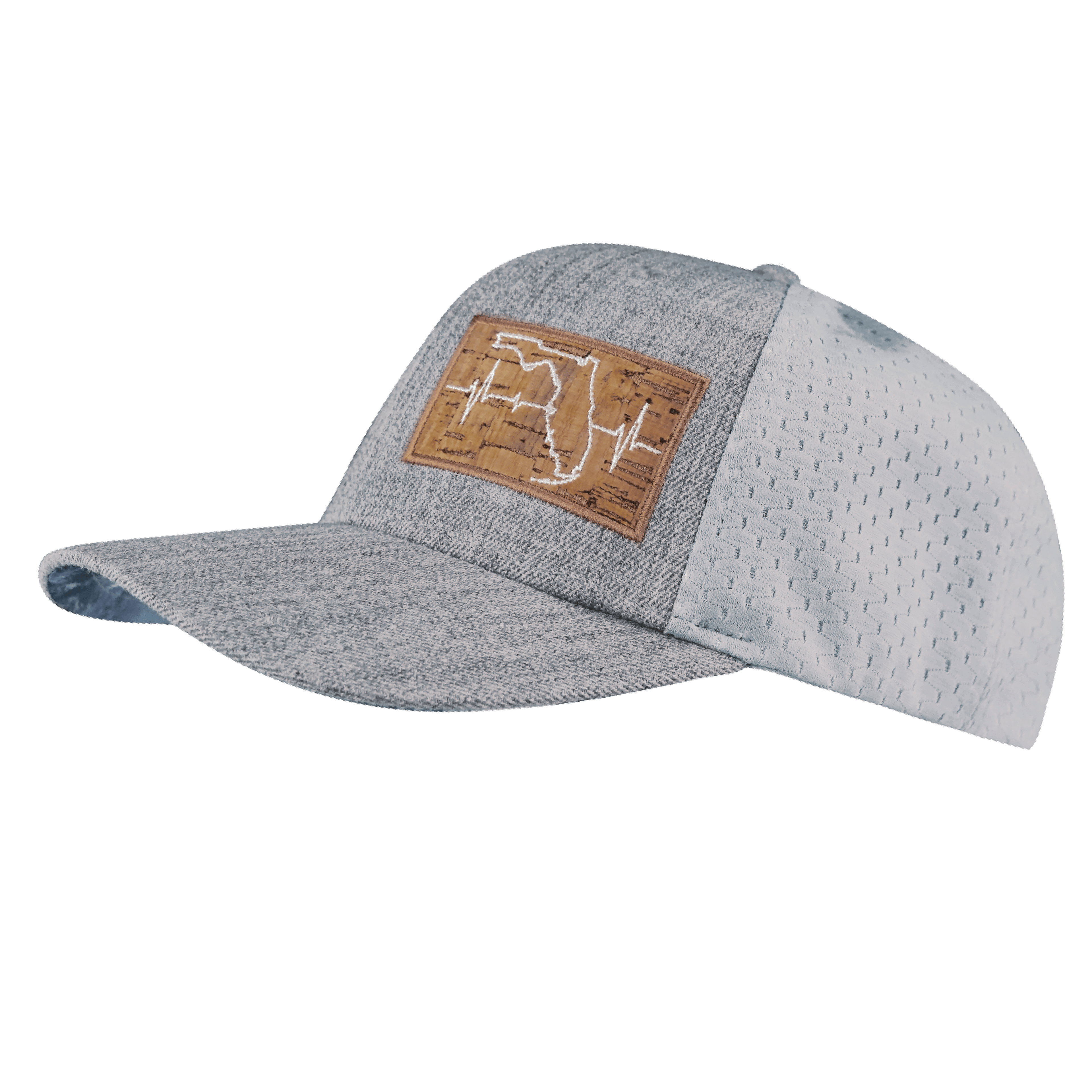 Florida Hat - Baseball Hat Fit - Heather Gray / Gray - Jersey Mesh