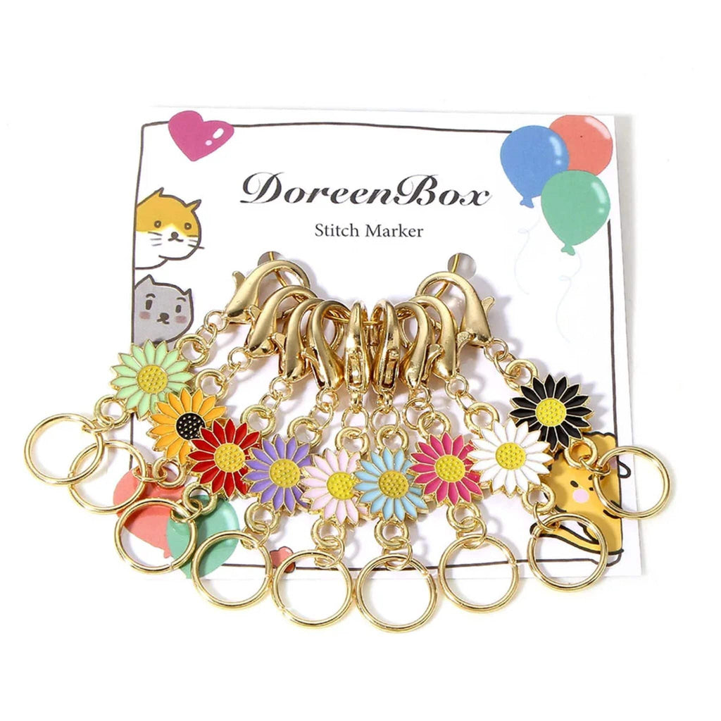 Darn Good Yarn Darn Good Yarn Flower Power Stitch Markers — main product shot
