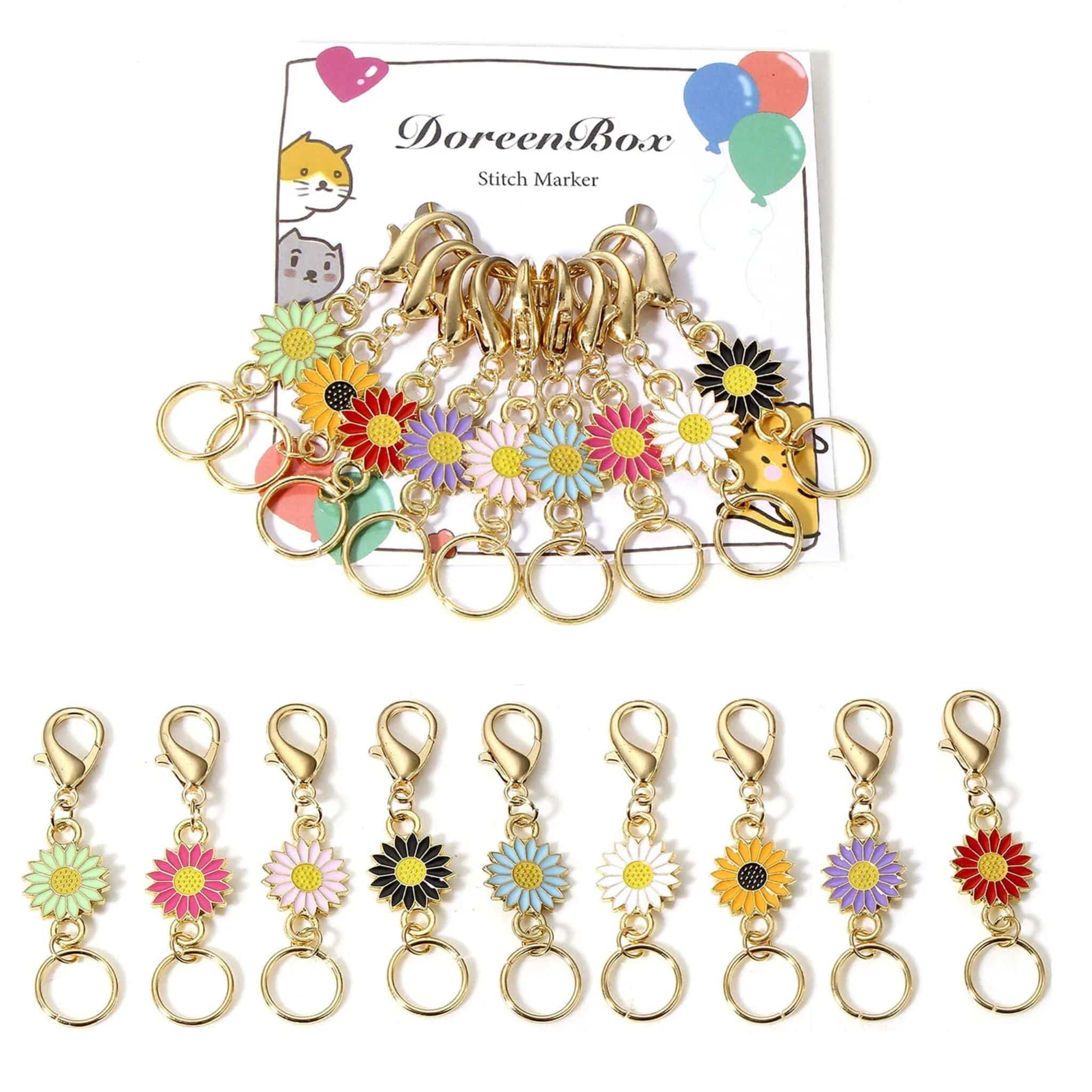 Darn Good Yarn Darn Good Yarn Flower Power Stitch Markers — construction detail