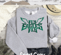 A Blessed Texas Mess Boutique EAGLES Fly Birds Fly Faux Glitter Bling Philadelphia Football Sweatshirt,… — main product shot