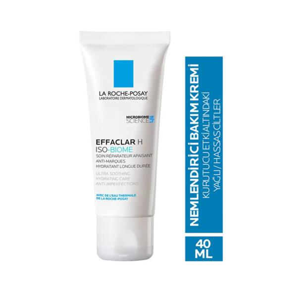 La Roche Posay Effaclar H IsoBiome Moisturizing Cream for Acne-Prone Skin - Hydrating, Soothing, 1.35 fl oz