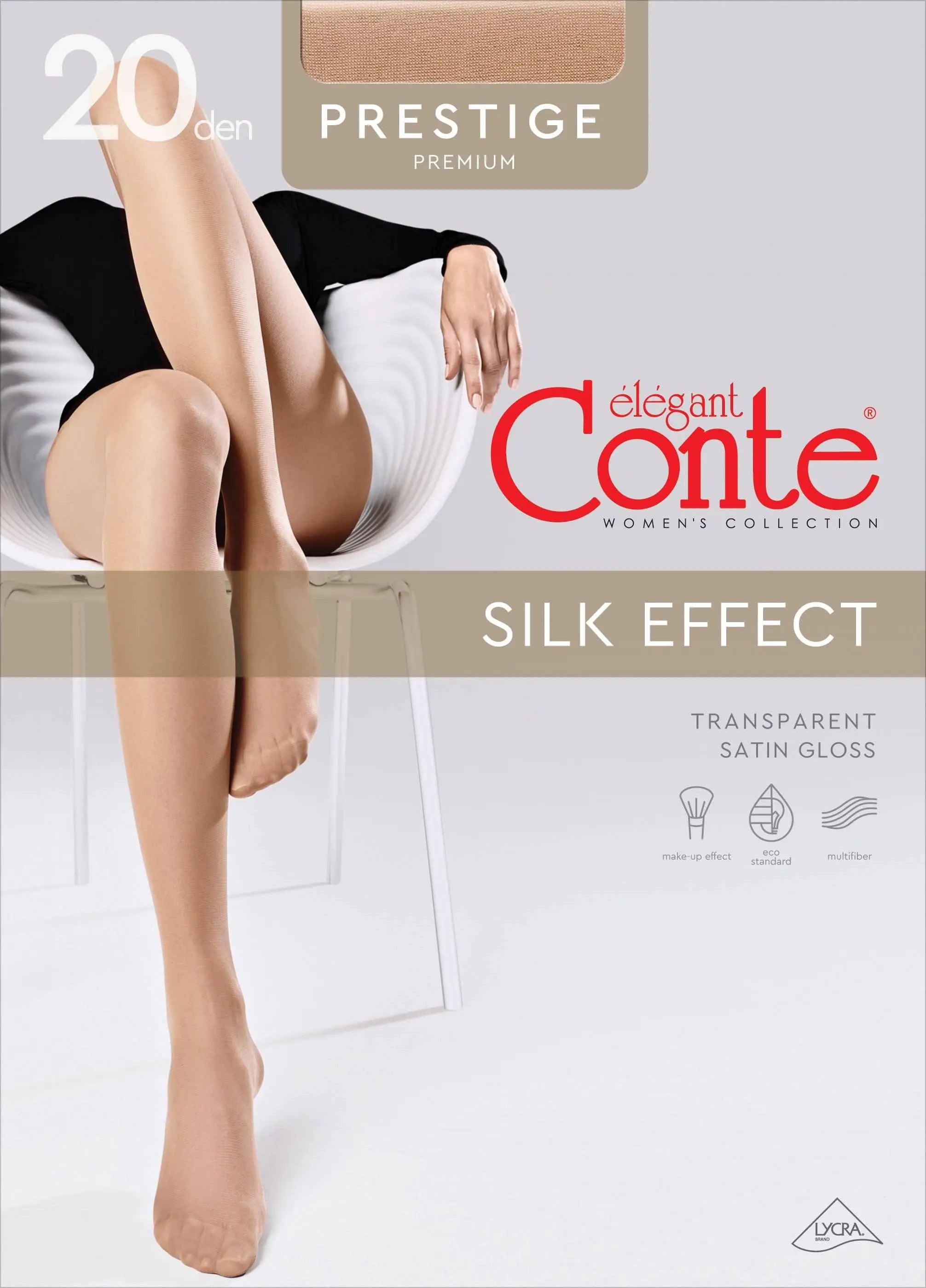 TheRanok.com Tights Conte Prestige 20 Den - Sheer to Waist Noble Shine — flat-lay composition