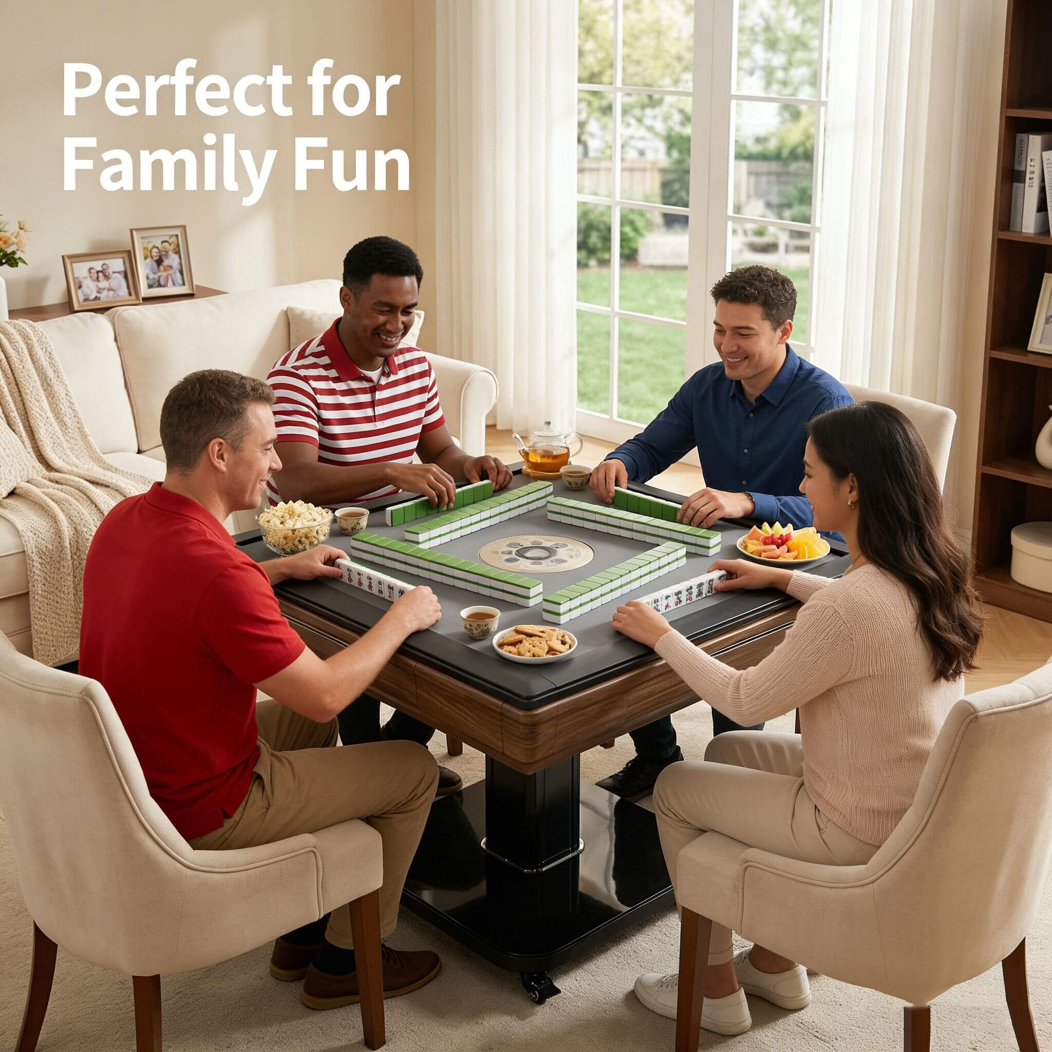 Foldable Automatic Mahjong Table With Wheels And Hard Cover (SAK63158) – SAKSBY WHOLESALE, view 8