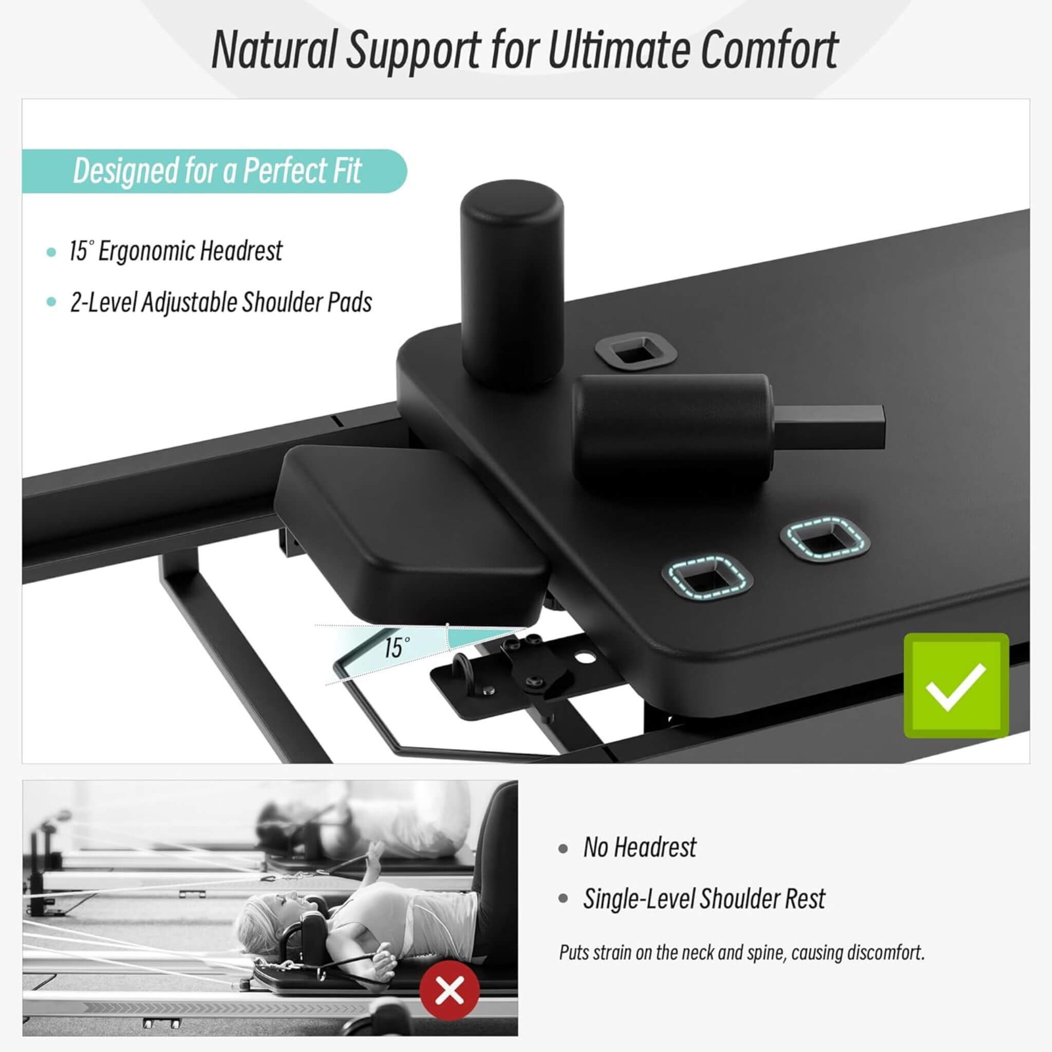 Core Pilates Foldable Dual Resistance Pilates Reformer Machine With Tower (SAK96041) – SAKSBY WHOLESALE, view 6