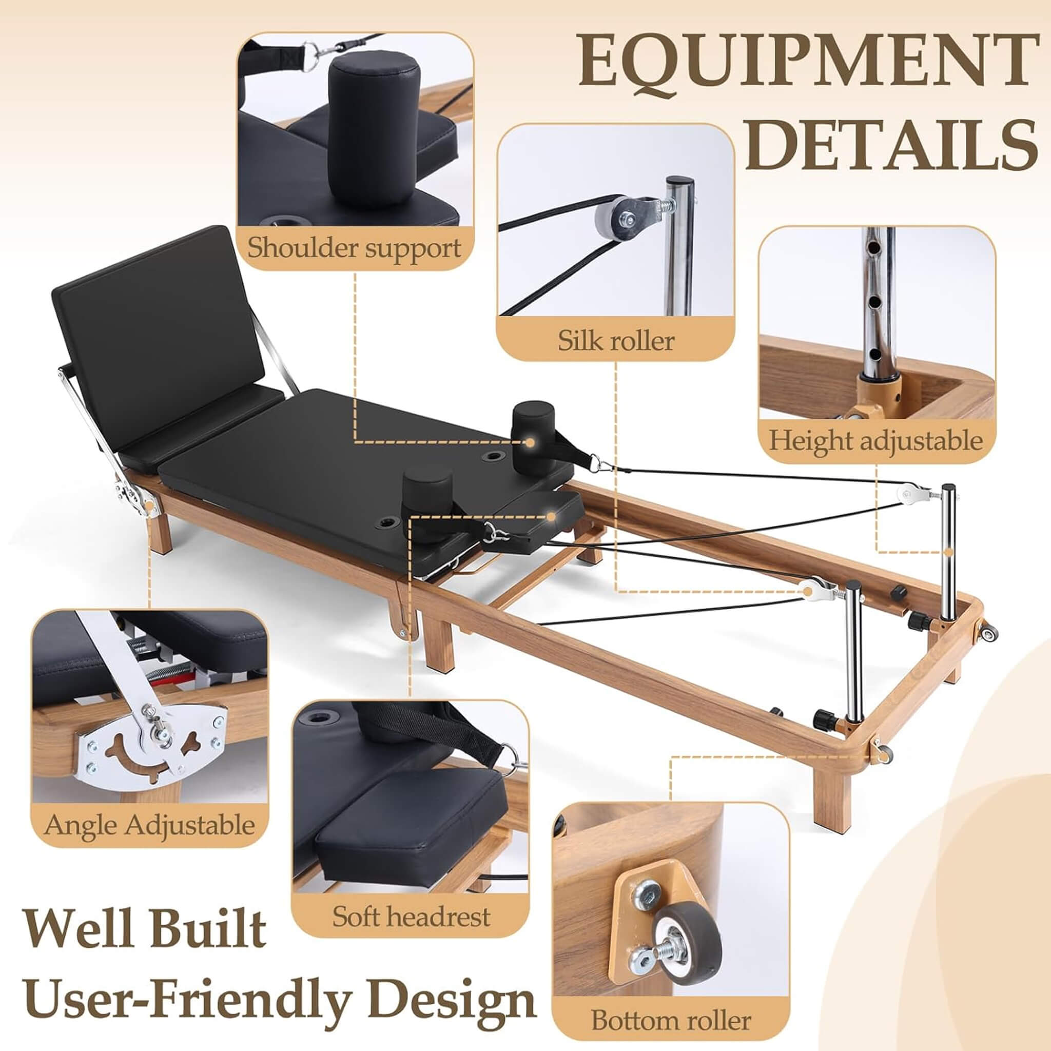Core Pilates Apex Foldable Dual Resistance Pilates Reformer With Jumpboard (SAK83914) – SAKSBY WHOLESALE, view 3
