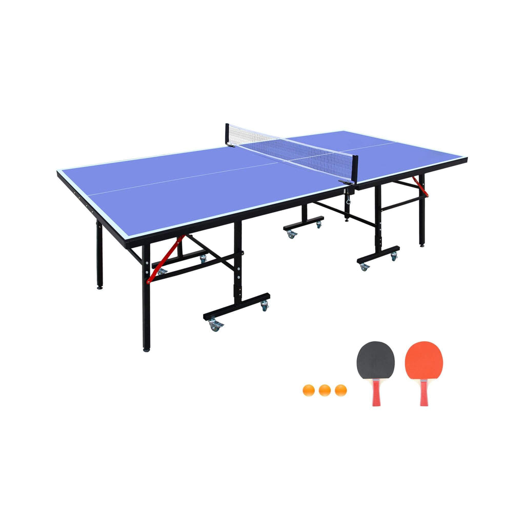 8FT Foldable Midsize Table Tennis Table Set With Paddles, Balls, And Net (SAK14735) – SAKSBY WHOLESALE, view 4