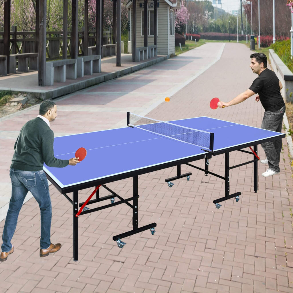8FT Foldable Midsize Table Tennis Table Set With Paddles, Balls, And Net (SAK14735) – SAKSBY WHOLESALE, view 11